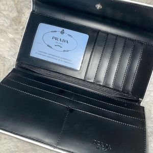 vintage prada wallet black